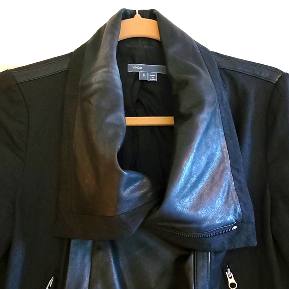 Vince Shawl Collar Leather Jacket. S - Picture 9 of 12